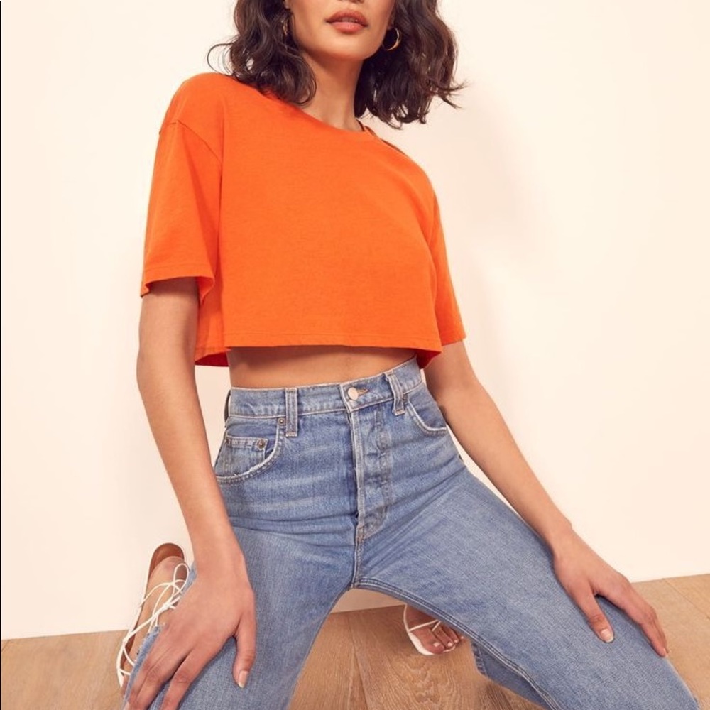Reformation riley crop top
